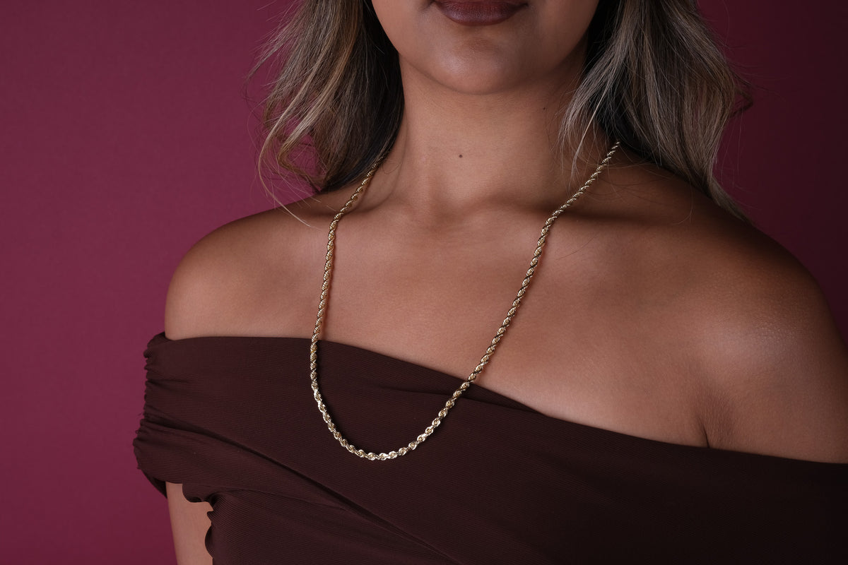 10K Gold Solid Rope Chain