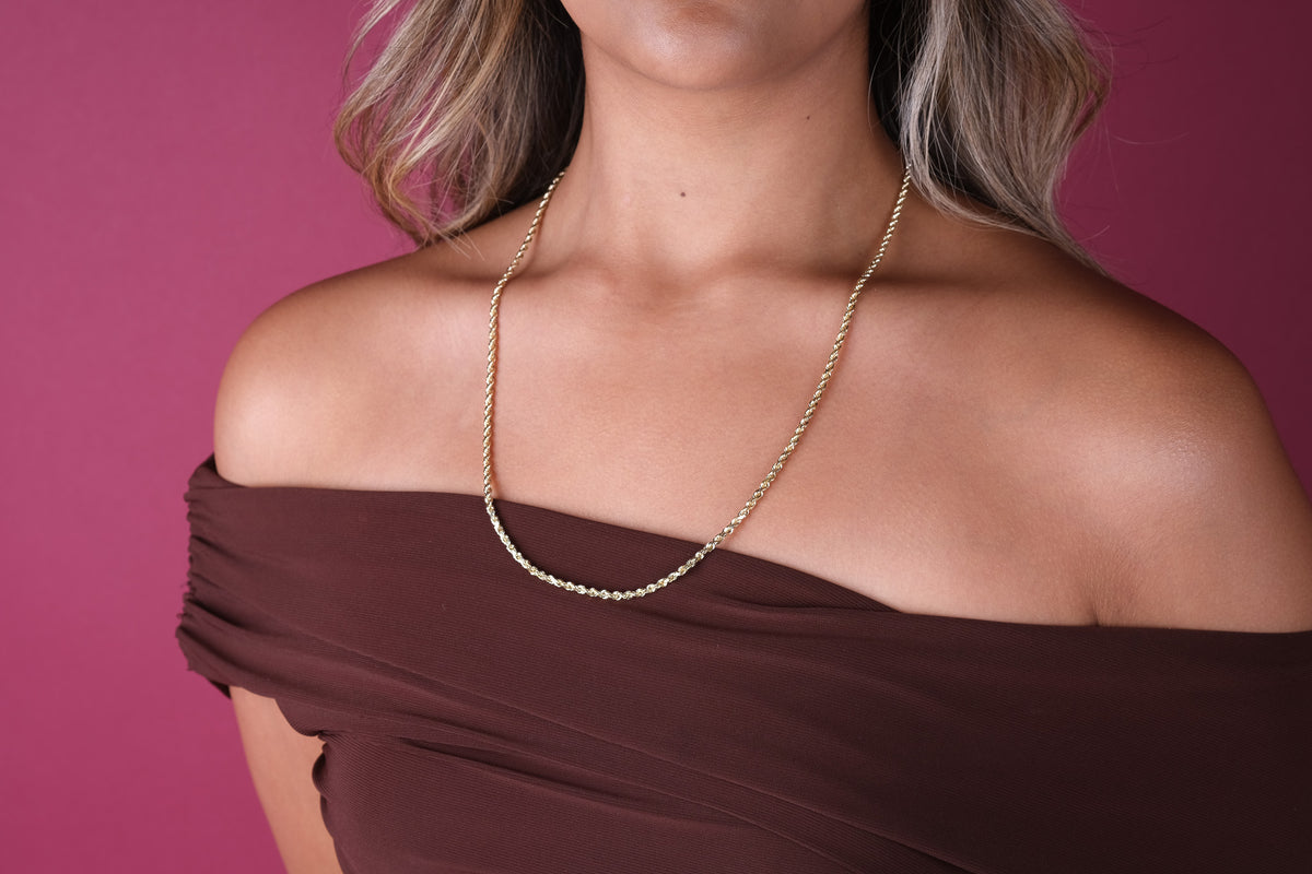 10K Gold Solid Rope Chain