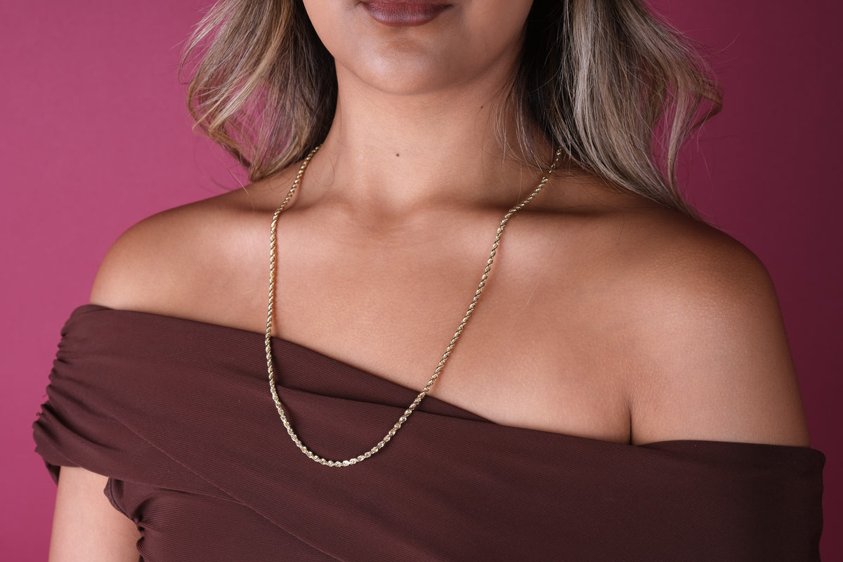 10K Gold Solid Rope Chain