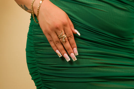 14K Gold Coiled Snake Ring
