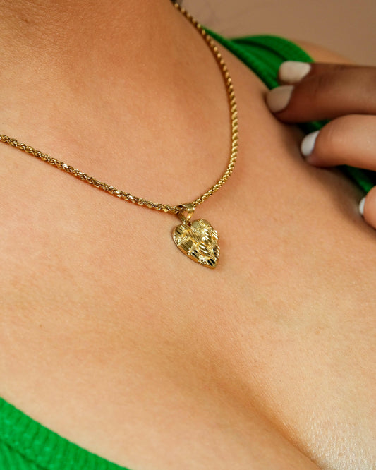 10K Gold Heart Nugget Charm
