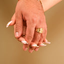 Anillo de sello de pepita grande