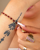 Oval Garnet Tennis Bracelet - 0.11 CTW
