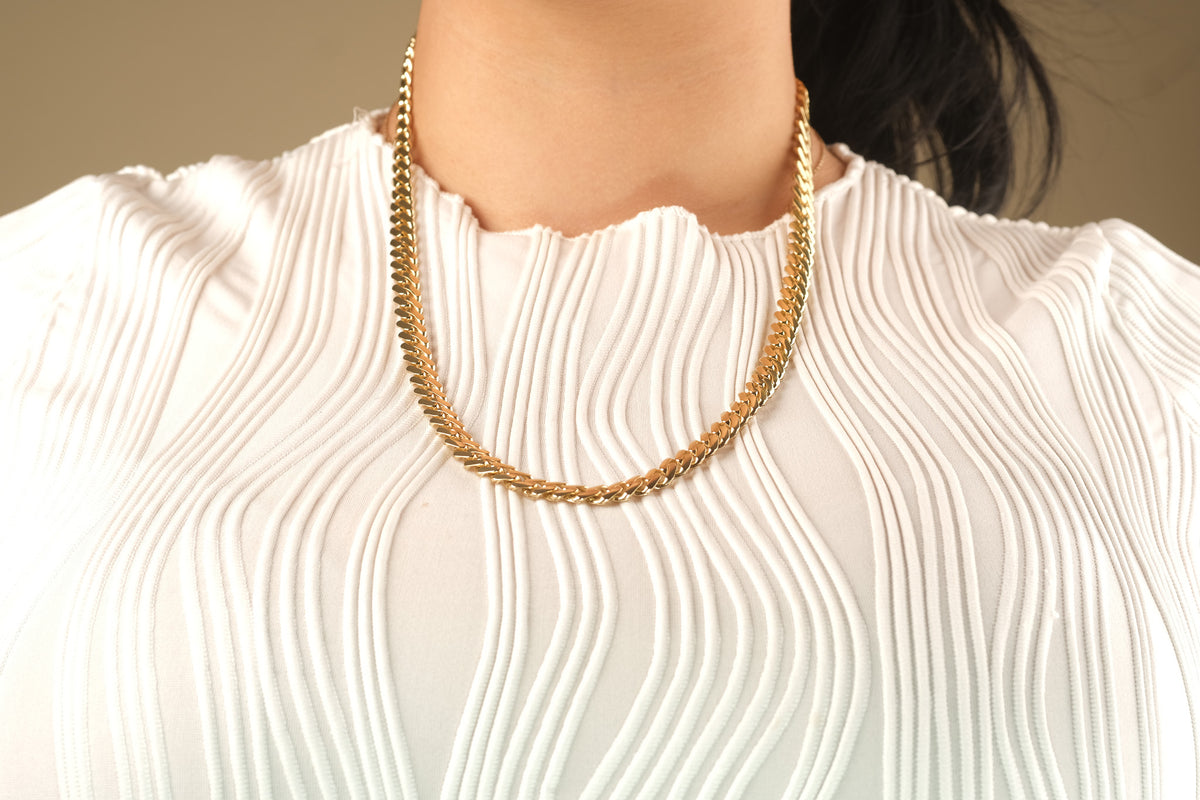 10K Gold Polished Monaco Miami Cuban Chain