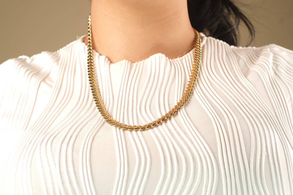10K Gold Polished Monaco Miami Cuban Chain