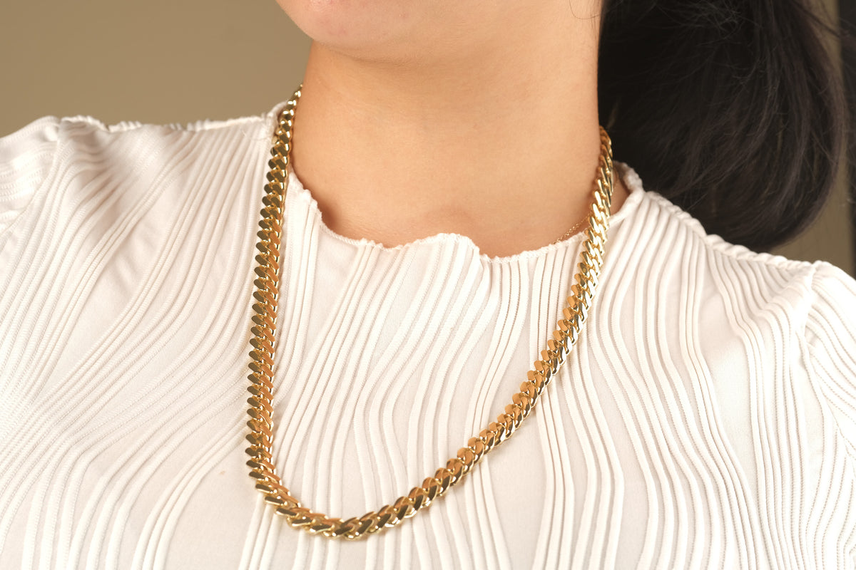 10K Gold Polished Monaco Miami Cuban Chain