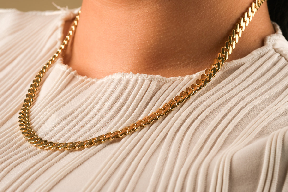 10K Gold Polished Monaco Miami Cuban Chain
