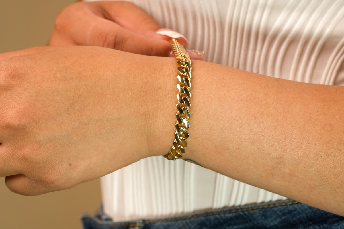 10K Gold Polished Monaco Miami Cuban Bracelet