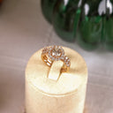 Rose Gold Round Halo Pave Engagement Ring