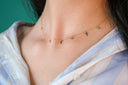 Cross & Moon Stone Choker