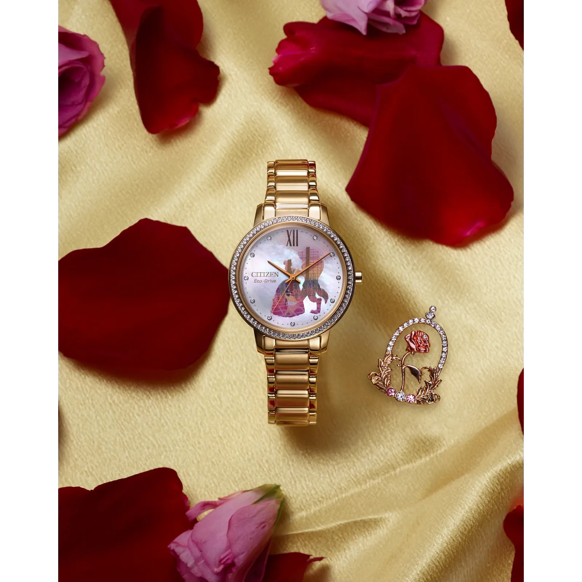 Women's Citizen Eco Drive Beauty and the Beast Box Set
