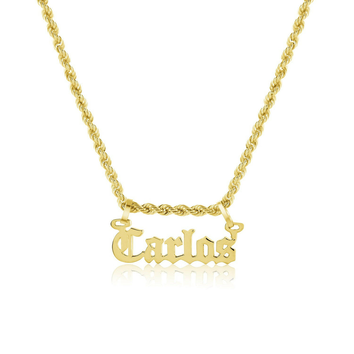 Gold Polished Old English Name