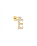 Pavé Crown Initial Stud Earrings