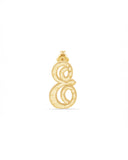 Large Cursive Diamond Cut Initial Stud Earrings