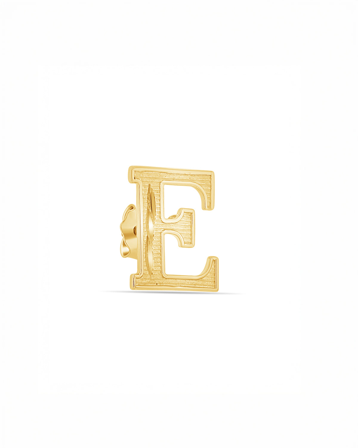 10K Gold Large Clean Initial Studs
