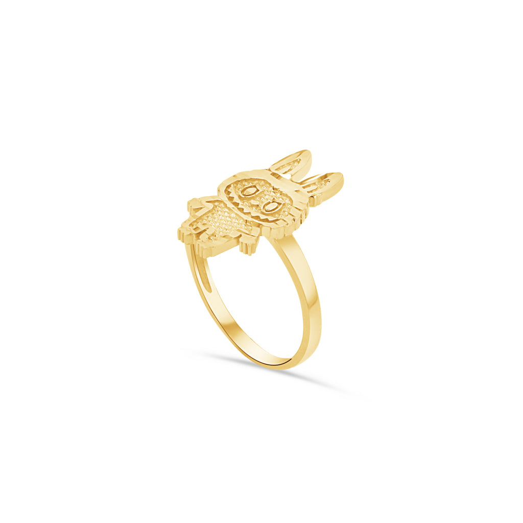 14K Gold Medium Labubu Ring