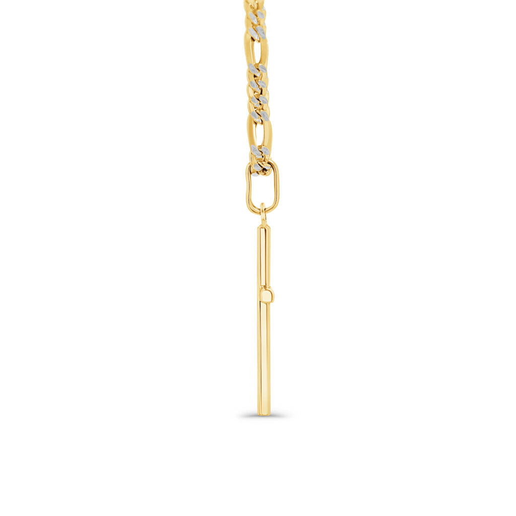14K Gold Simple Polished Cross Pendant