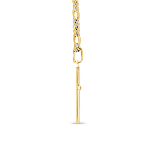 14K Gold Simple Polished Cross Pendant