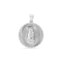 Double Sided Our Lady of Guadalupe and Saint Jude Pendant in .925 Silver [small: 3.9g, medium: 9.6g, large: 12.9].