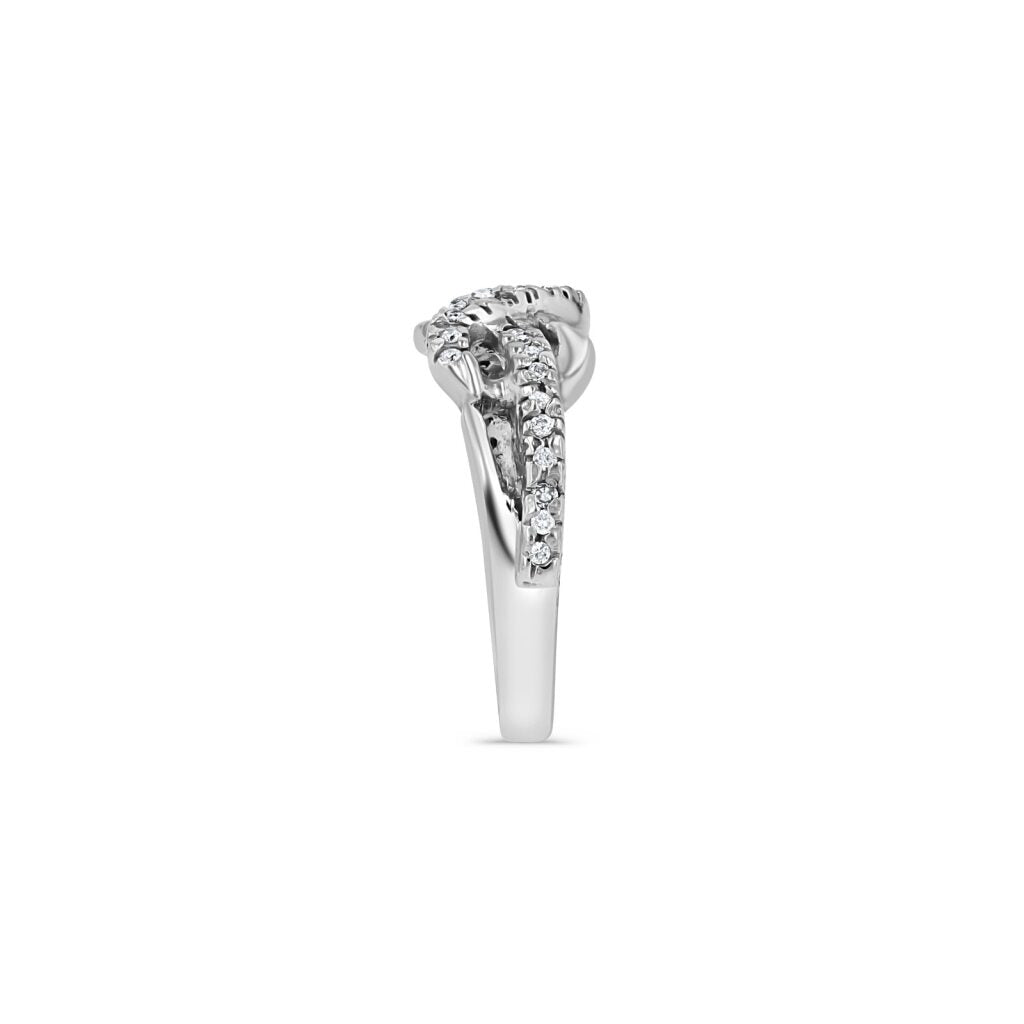 14K White Gold Pavé Infinity Ring