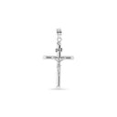 .925 Silver Polished Crucifix Cross Pendant.