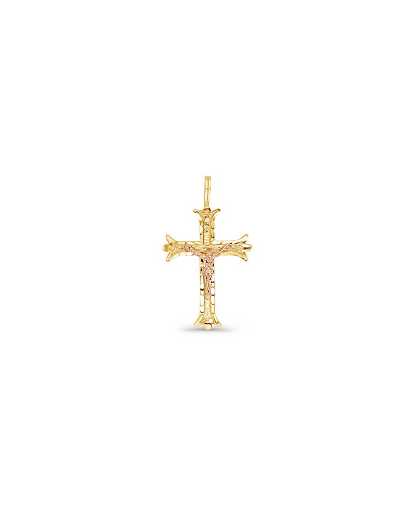 14K Gold Cross Crucifix Pendant