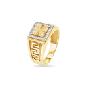 [price] Pavé Signet Greco Ring.