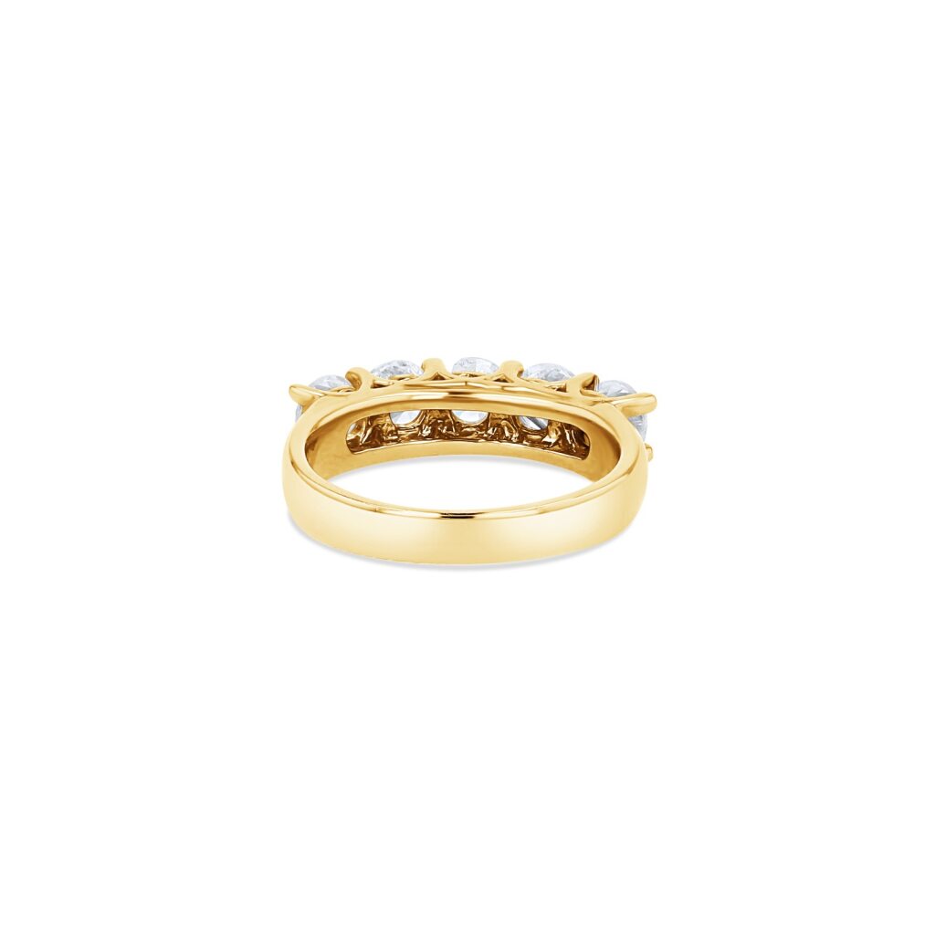 14K Gold Single Lane Cocktail Ring