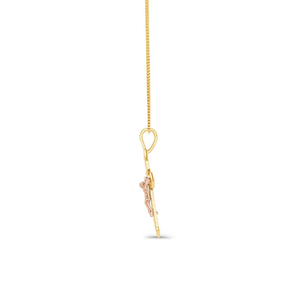 14K Gold Vintage Style Cross Crucifix Pendant