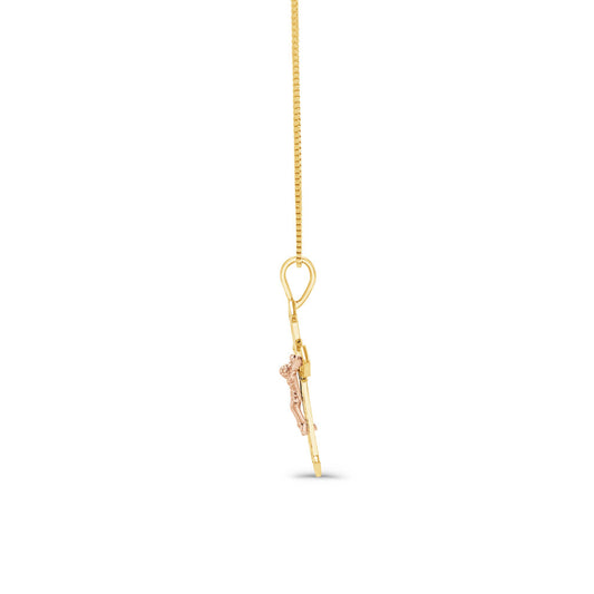 14K Gold Vintage Style Cross Crucifix Pendant