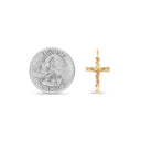 Diamond Cut Cross Crucifix Pendant