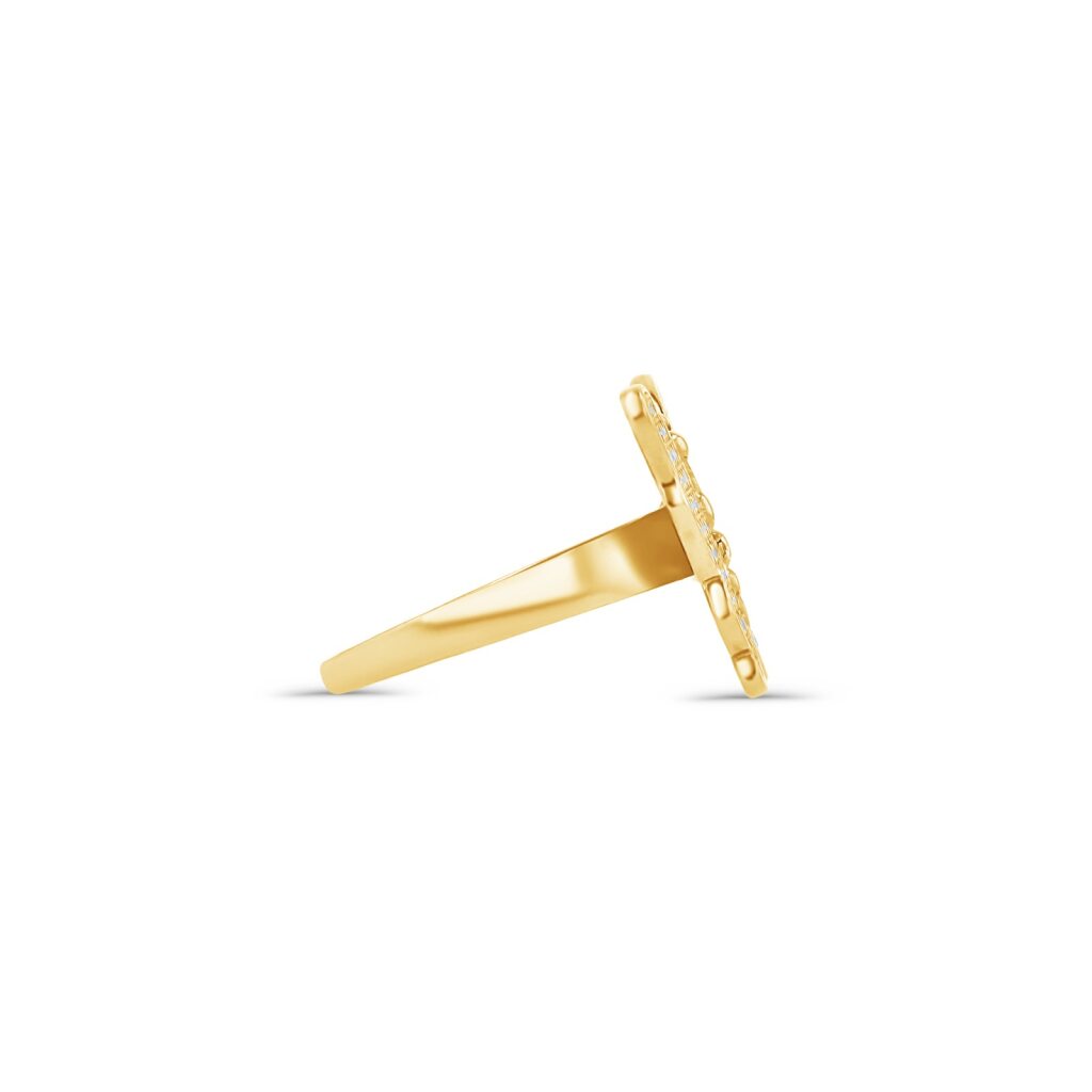 14K Gold Pavé Butterfly Ring
