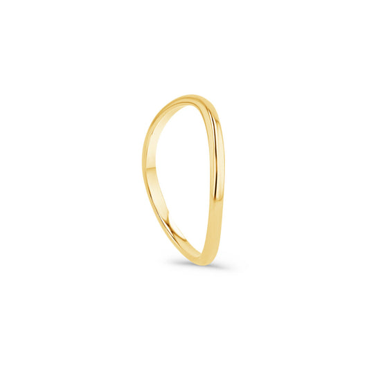 14K Gold Contour Wave Ring
