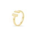 [price] Minimalist T Open Ring 14K.