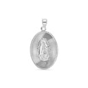 .925 Silver Oval Our Lady of Guadalupe Pendant [s: 2.8g, M:4.2g, L:5.6g, XL: 11.1g].