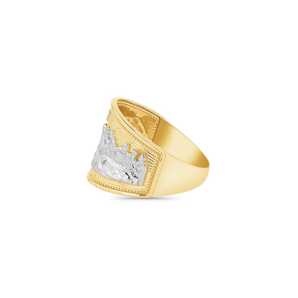 14K Two-Tone Gold Last Supper Ring