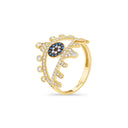 Evil Eye Mal De Ojo Ring 14k.