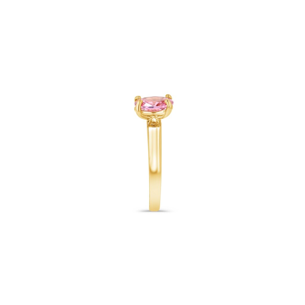 14K Gold Oval Birthstone Solitaire Ring