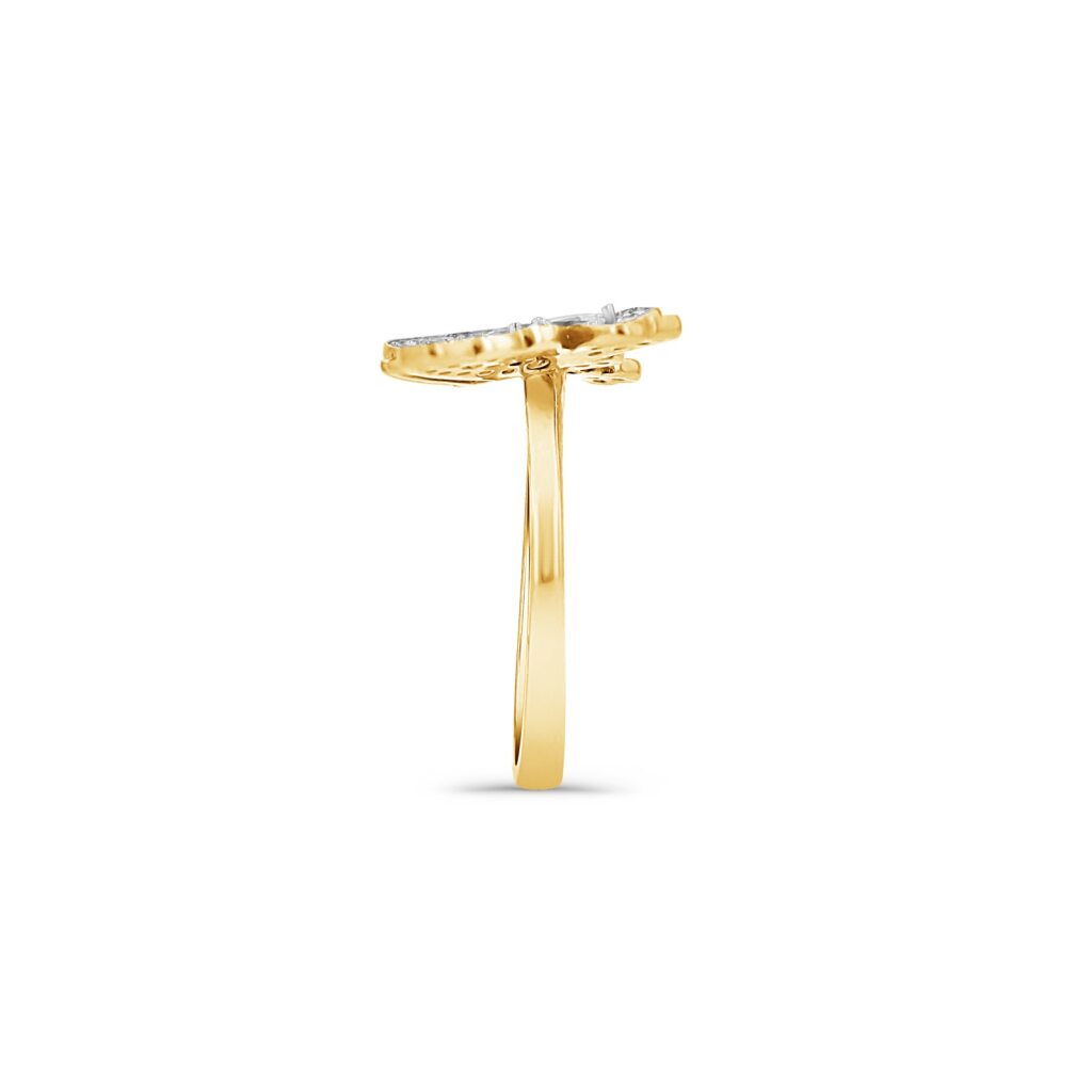 14K Gold Twin Butterfly Ring