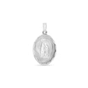 .925 Silver Oval Our Lady of Guadalupe Pendant [s: 2.8g, M:4.2g, L:5.6g, XL: 11.1g].