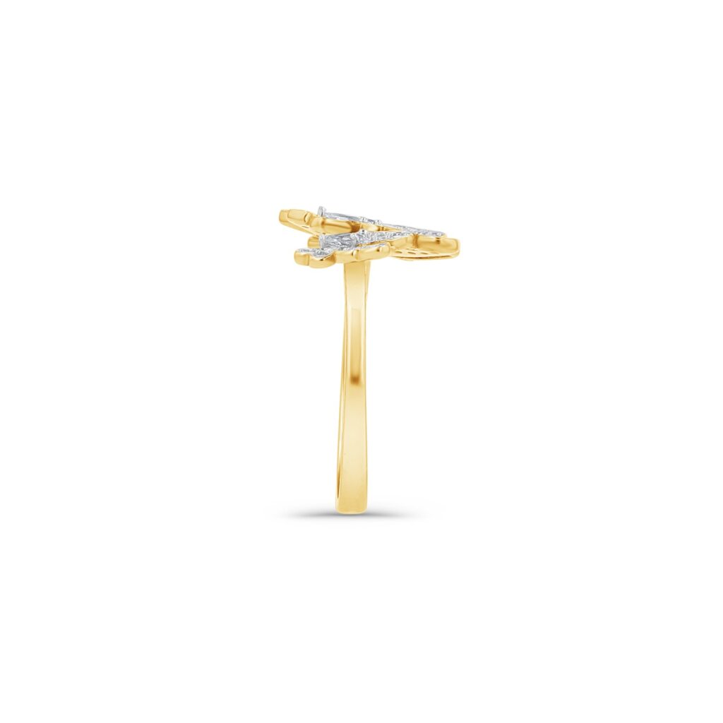 14K Gold Twin Butterfly Ring