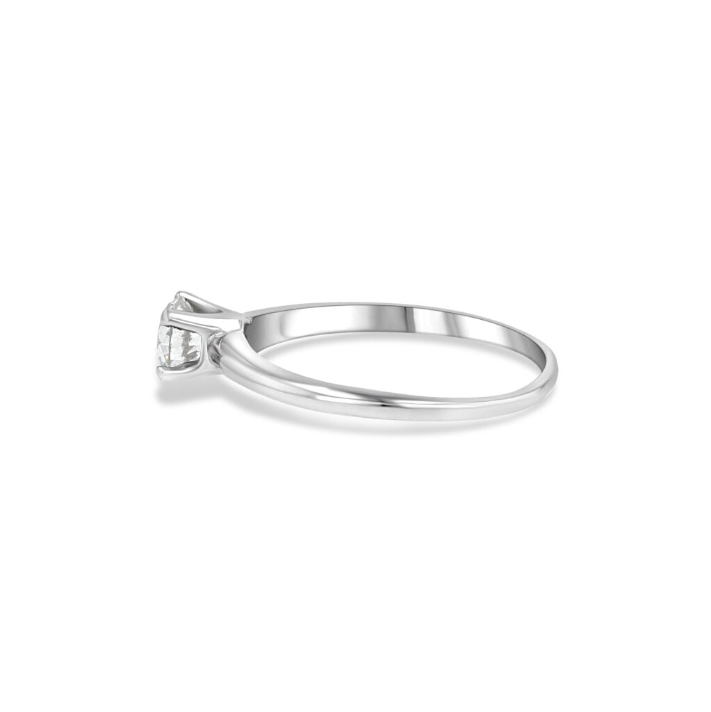 14K White Gold Solitaire Ring