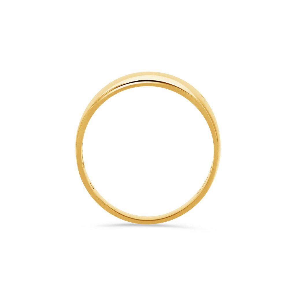 14K Gold Dome Polished Ring