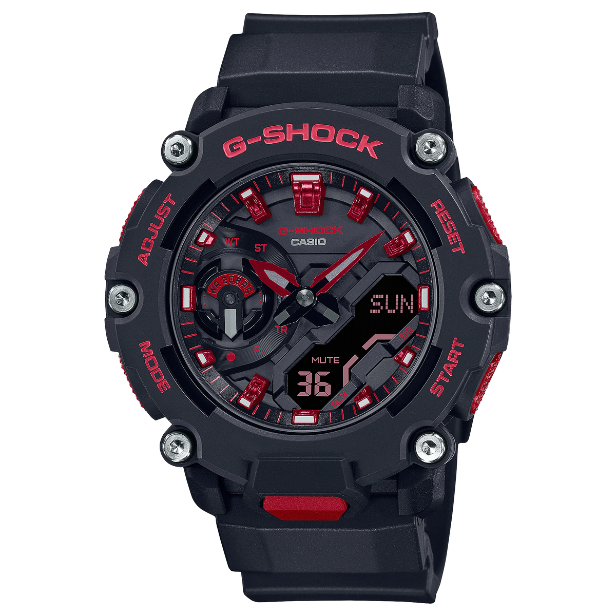 G-Shock G-CARBON 3D ANA-DIGI 'Ignite Red' - Correa intercambiable