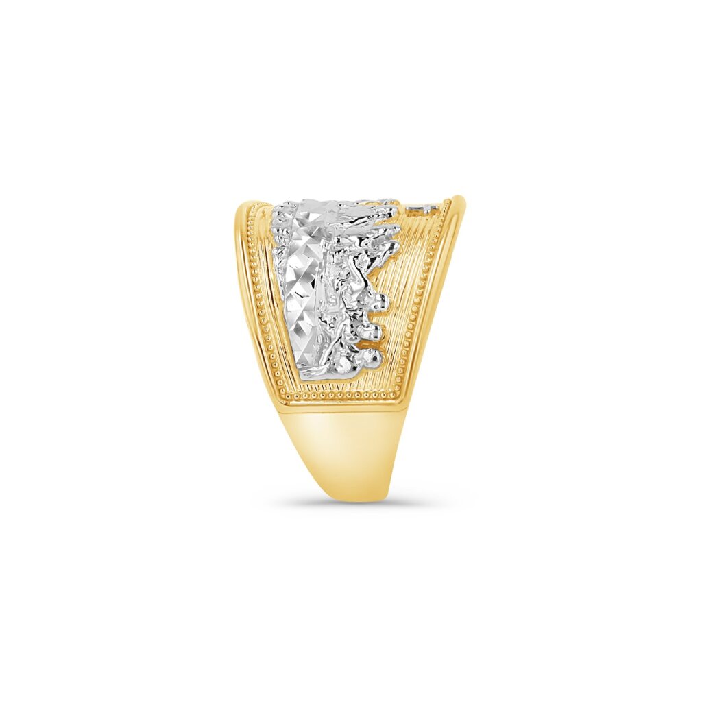 14K Two-Tone Gold Last Supper Ring