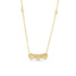 Triple Heart Halo Choker Necklace 4.8g.