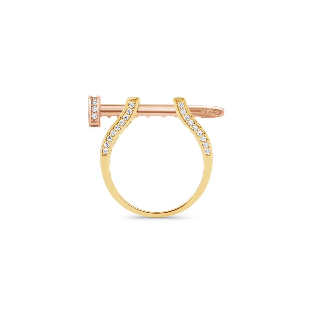 14K Gold Nail Piercing Ring