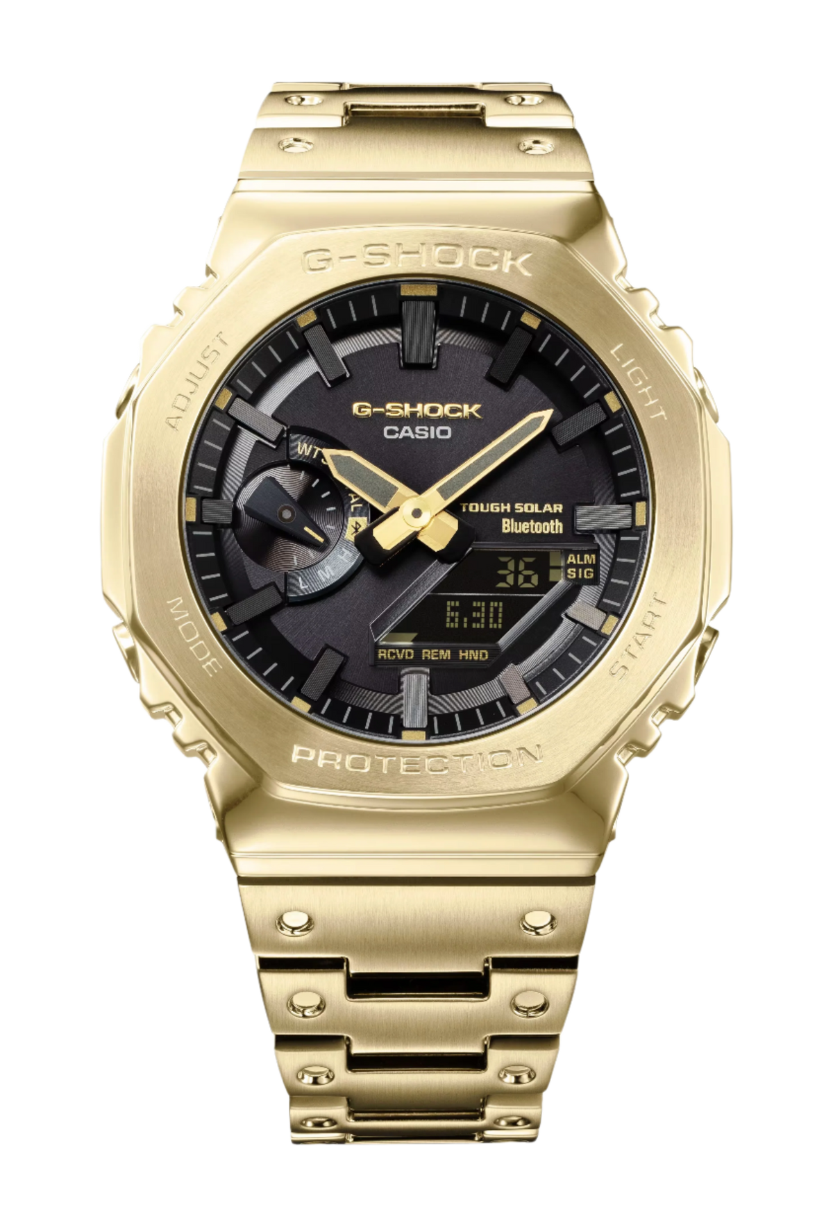 G-Shock G-Carbon Octo Slim Full Metal, Solar, Bluetooth - Gold IP Stainless Steel
