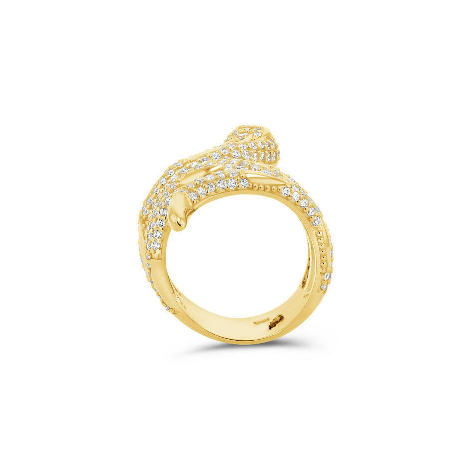 Anillo de serpiente enroscada