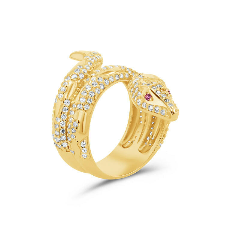Anillo de serpiente enroscada